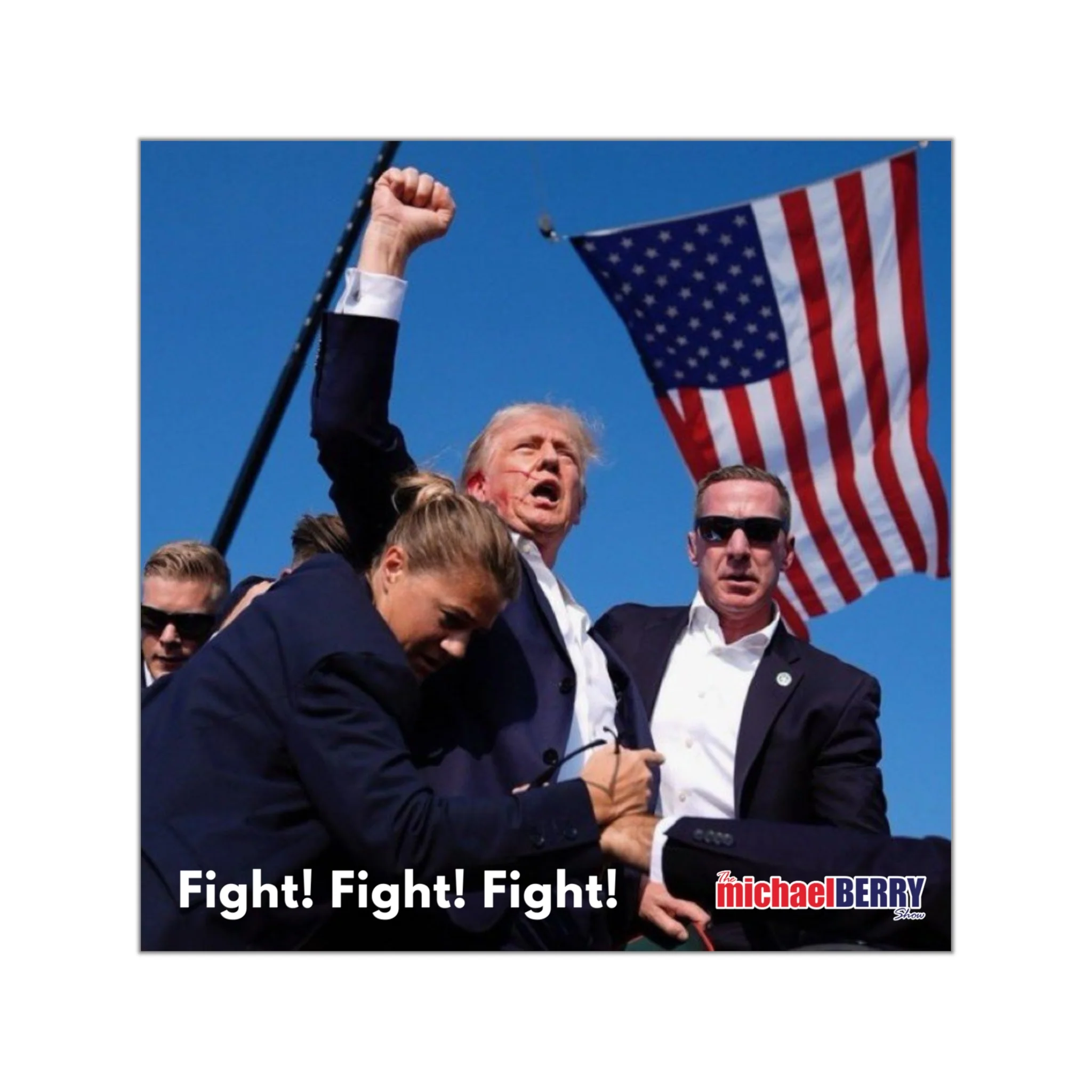 Fight! Fight! FIght! - Square Vinyl Sticker - Image 5
