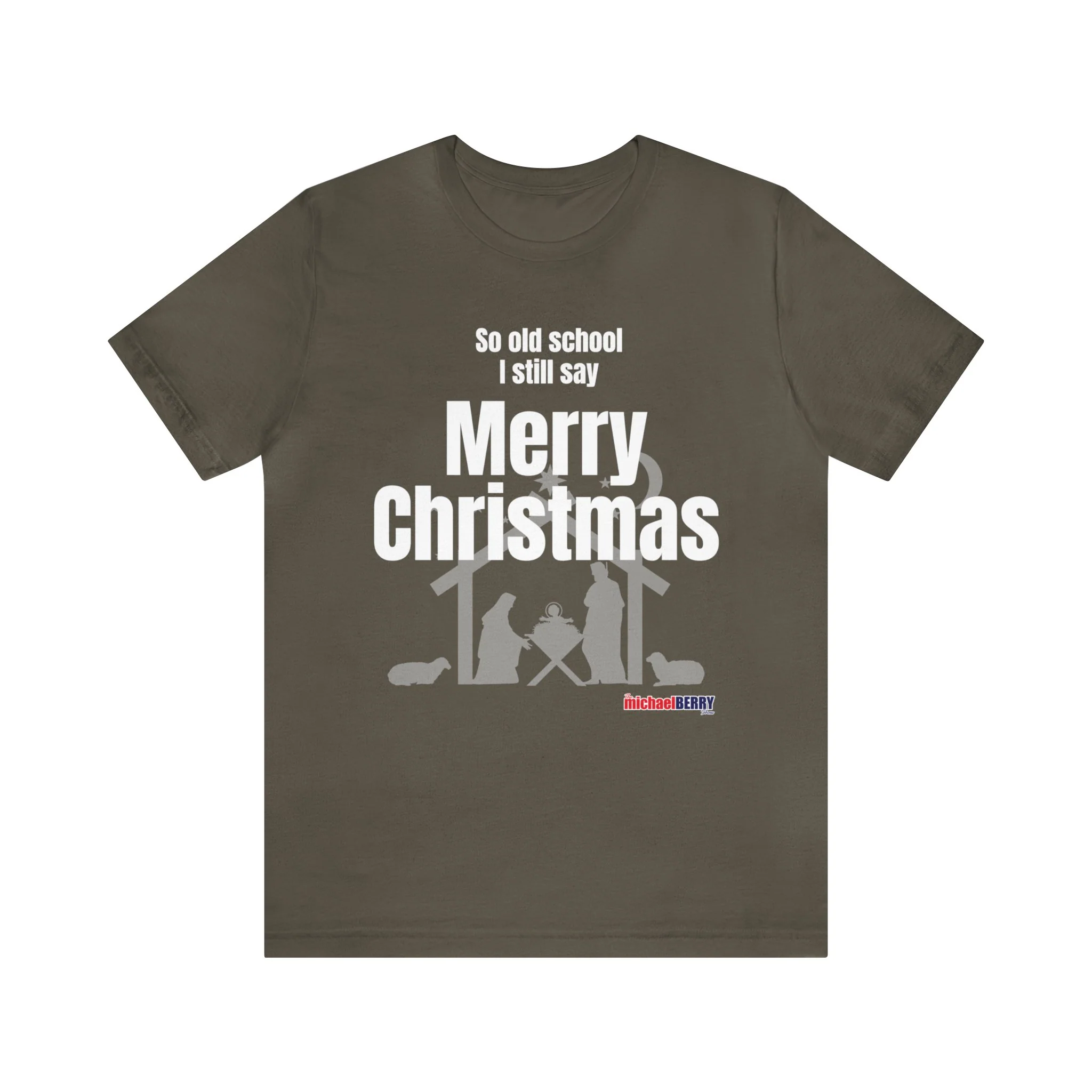 So old school I still say Merry Christmas - Jersey Short Sleeve Tee - Image 2