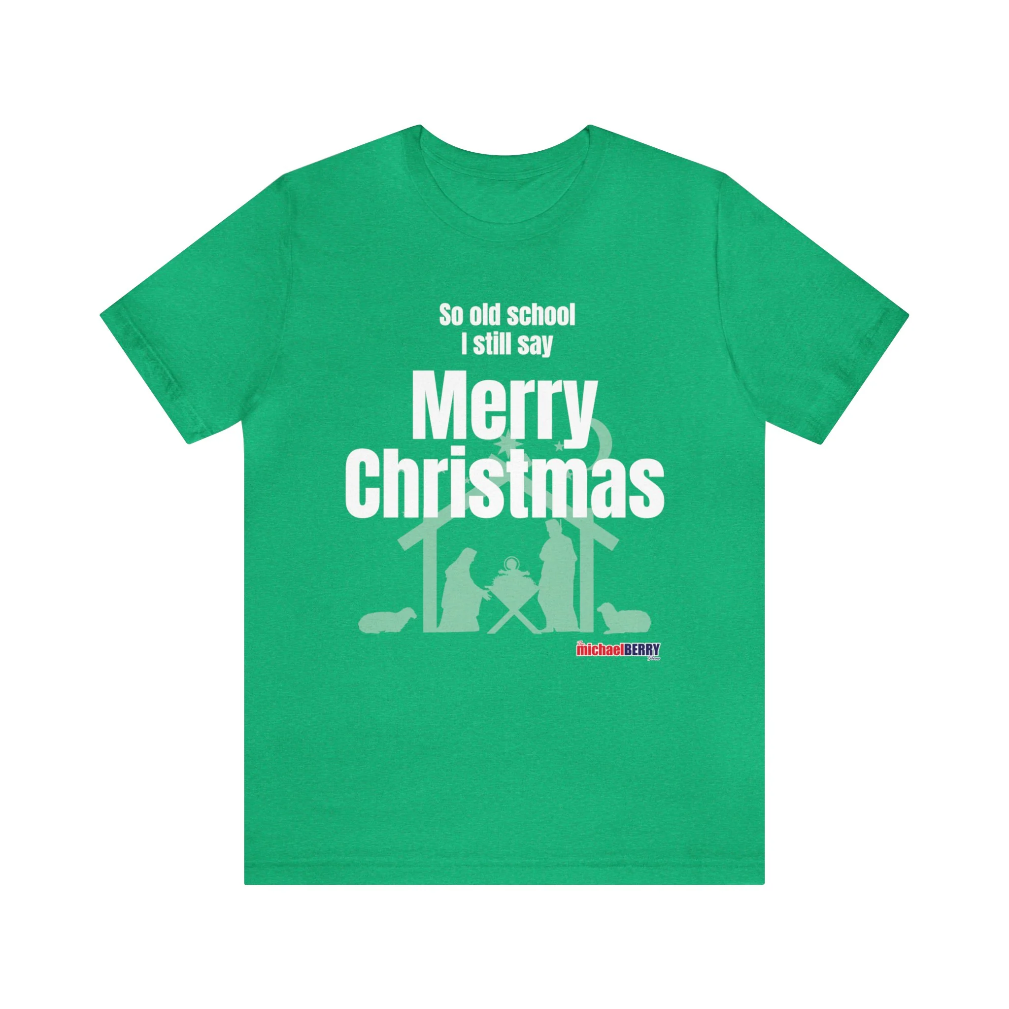 So old school I still say Merry Christmas - Jersey Short Sleeve Tee - Image 5