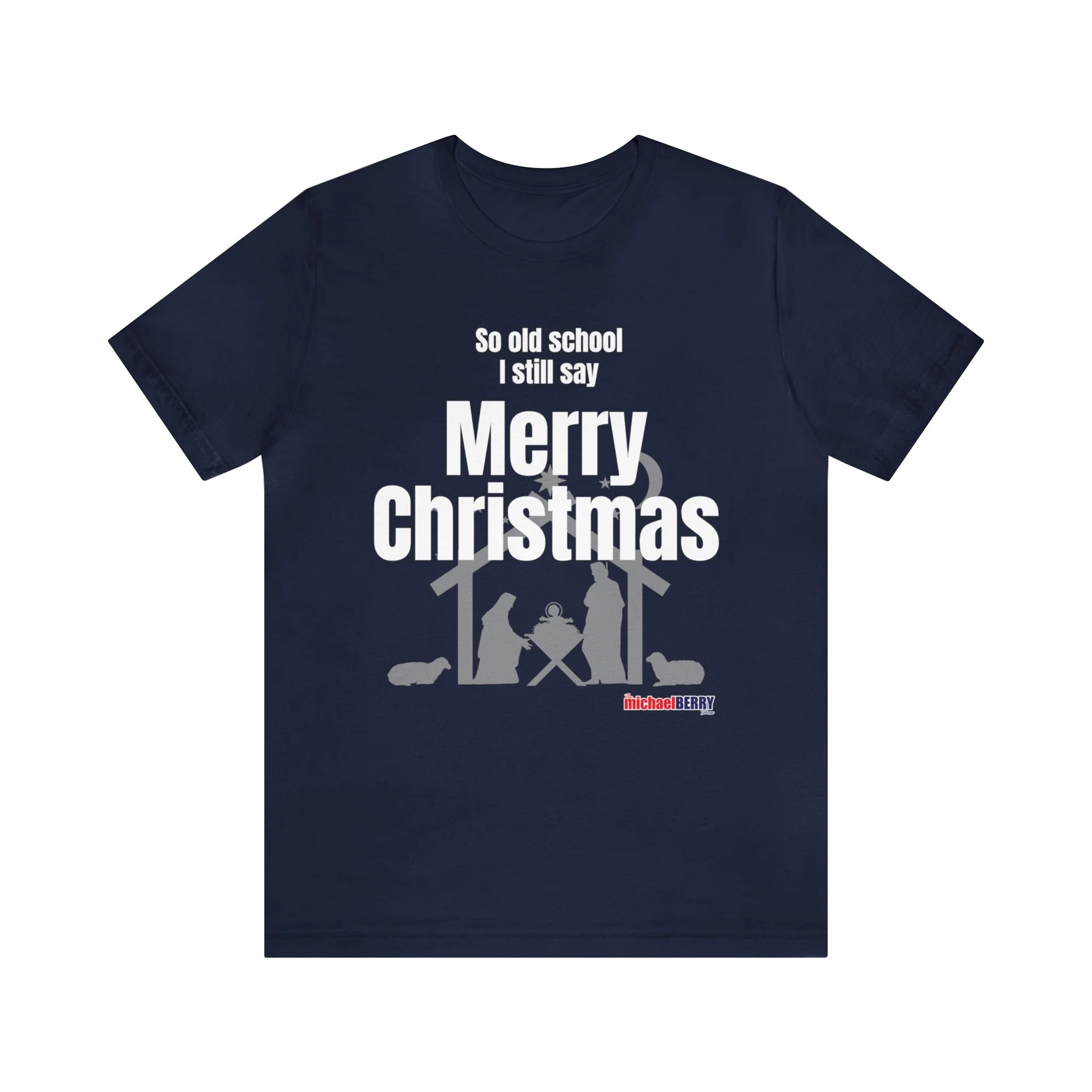 So old school I still say Merry Christmas - Jersey Short Sleeve Tee - Image 7