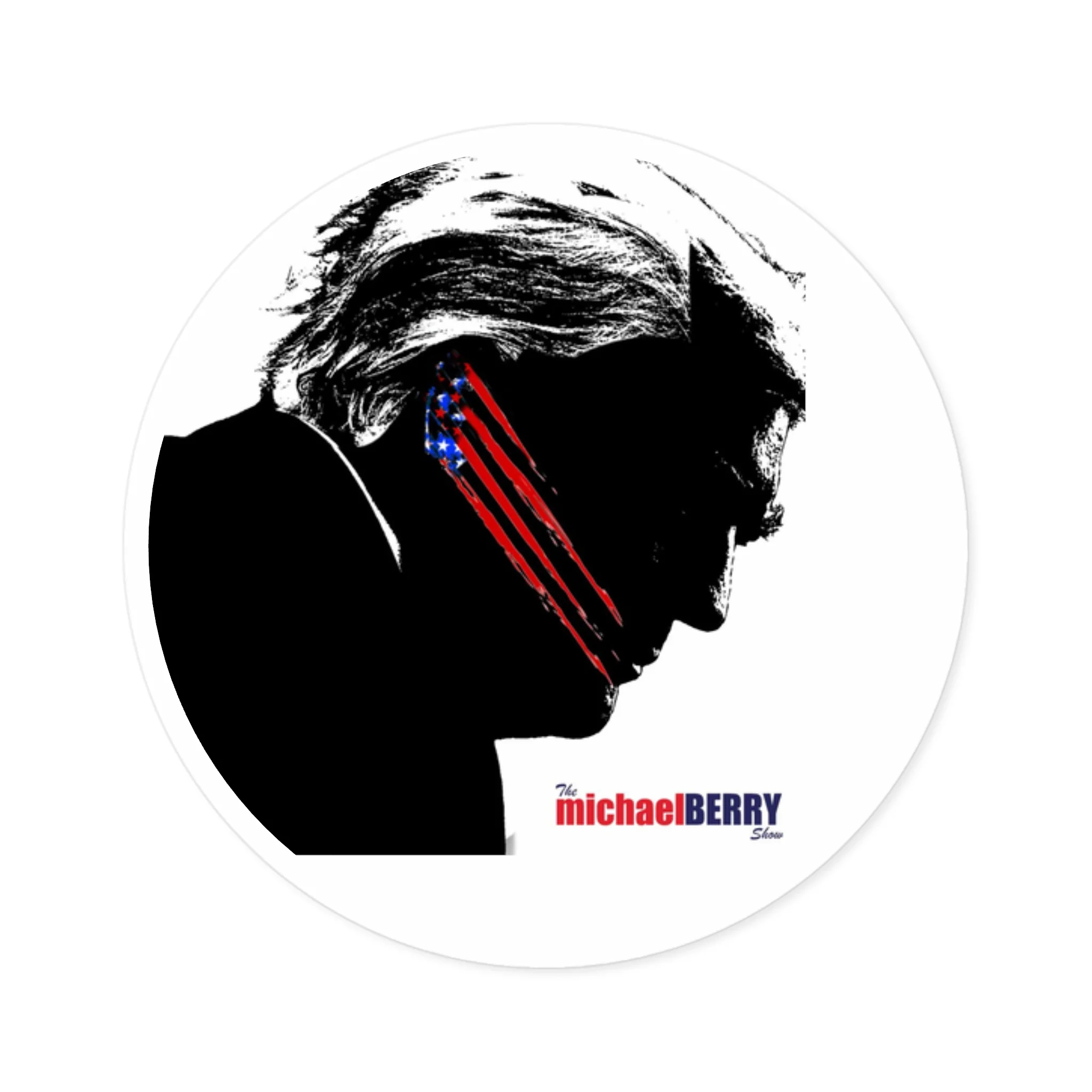 Trump's Scar - Hardhat Round Stickers - Image 2