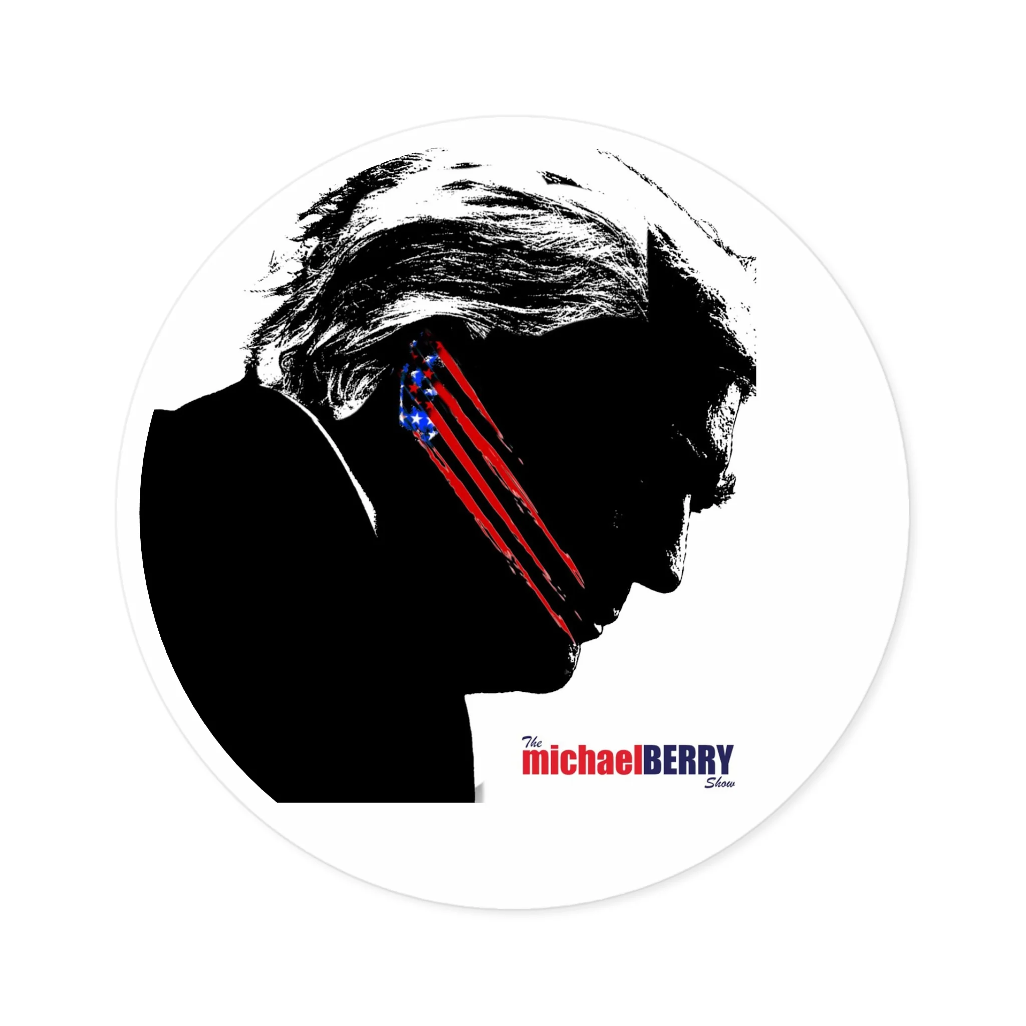 Trump's Scar - Hardhat Round Stickers - Image 4