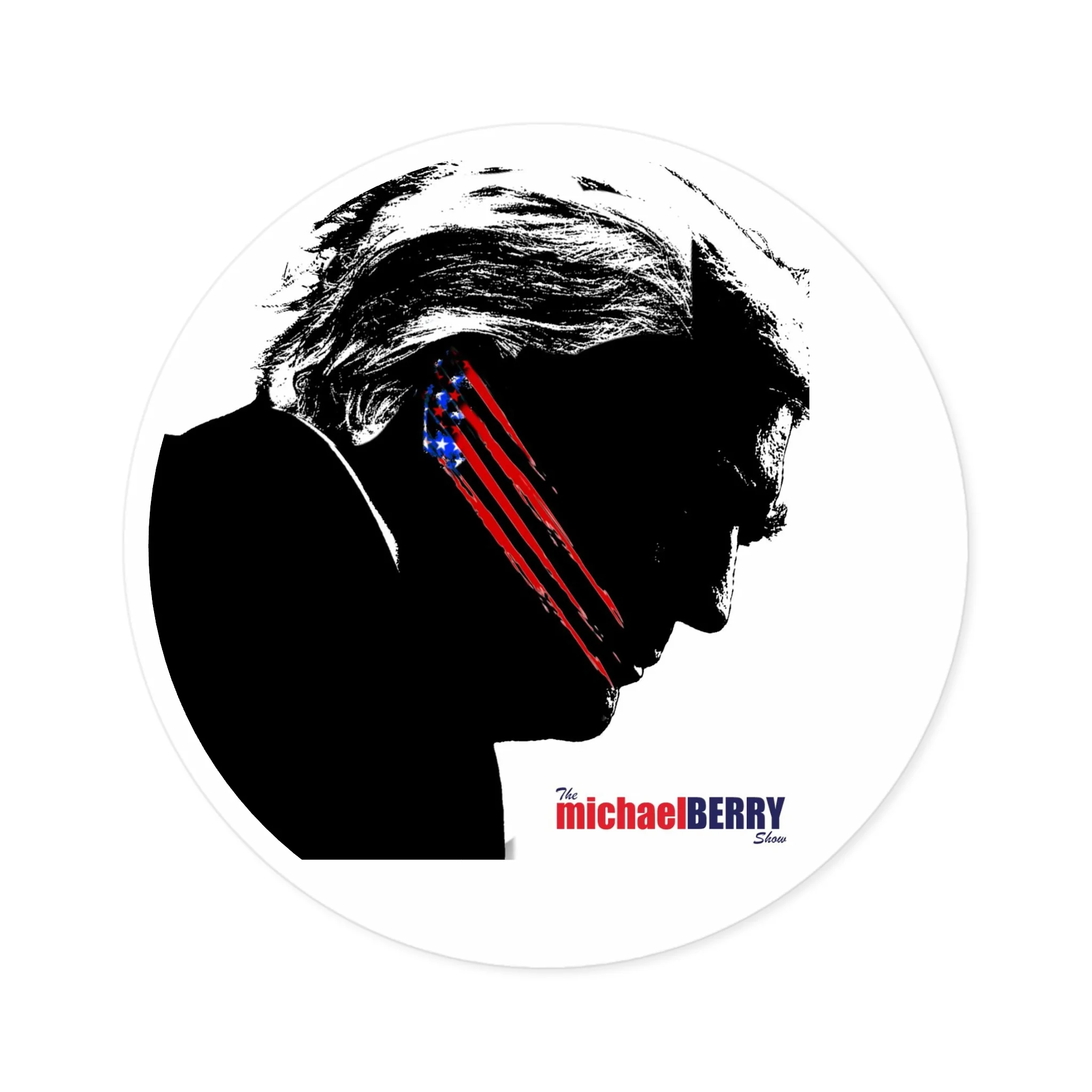 Trump's Scar - Hardhat Round Stickers - Image 5