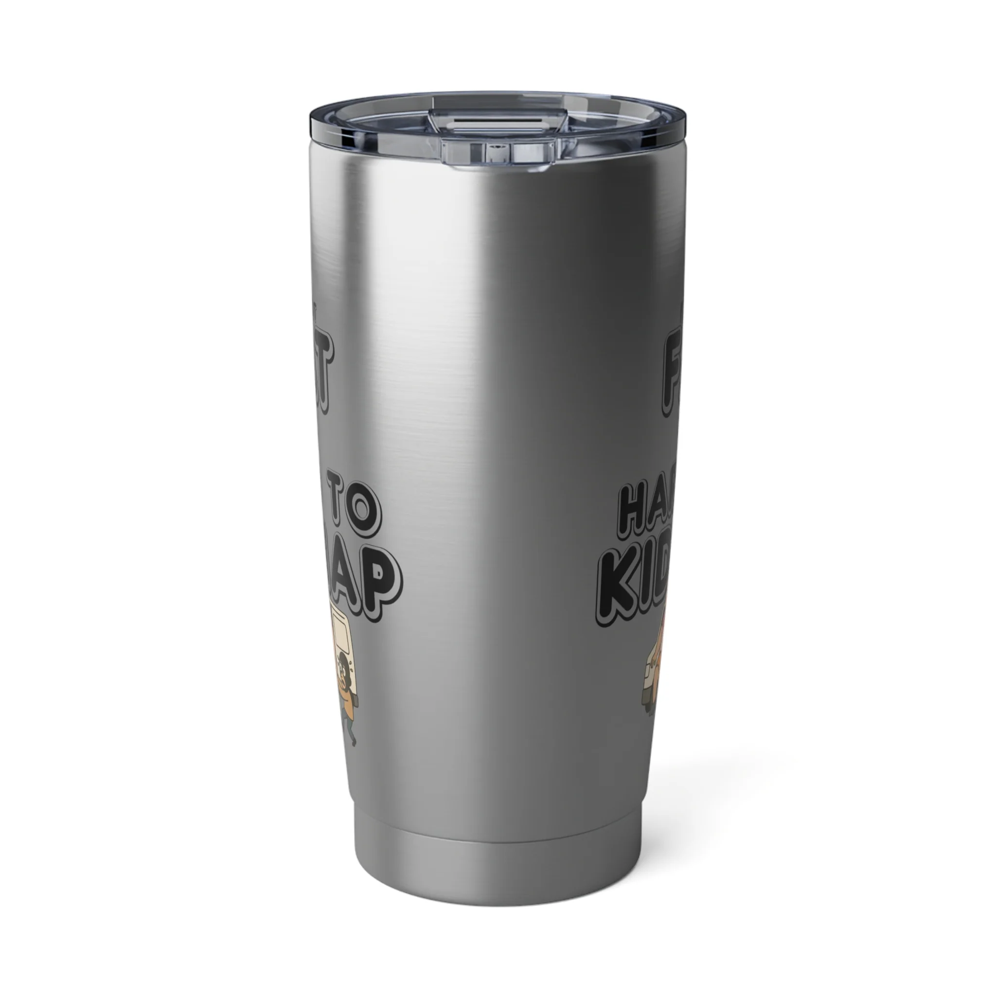 Women's "I'm not fat, I'm hard to kidnap" - 20oz Tumbler - Image 3
